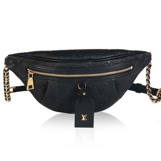Louis Vuitton Empreinte High Rise Bumbag PM Monogram Black Handbag