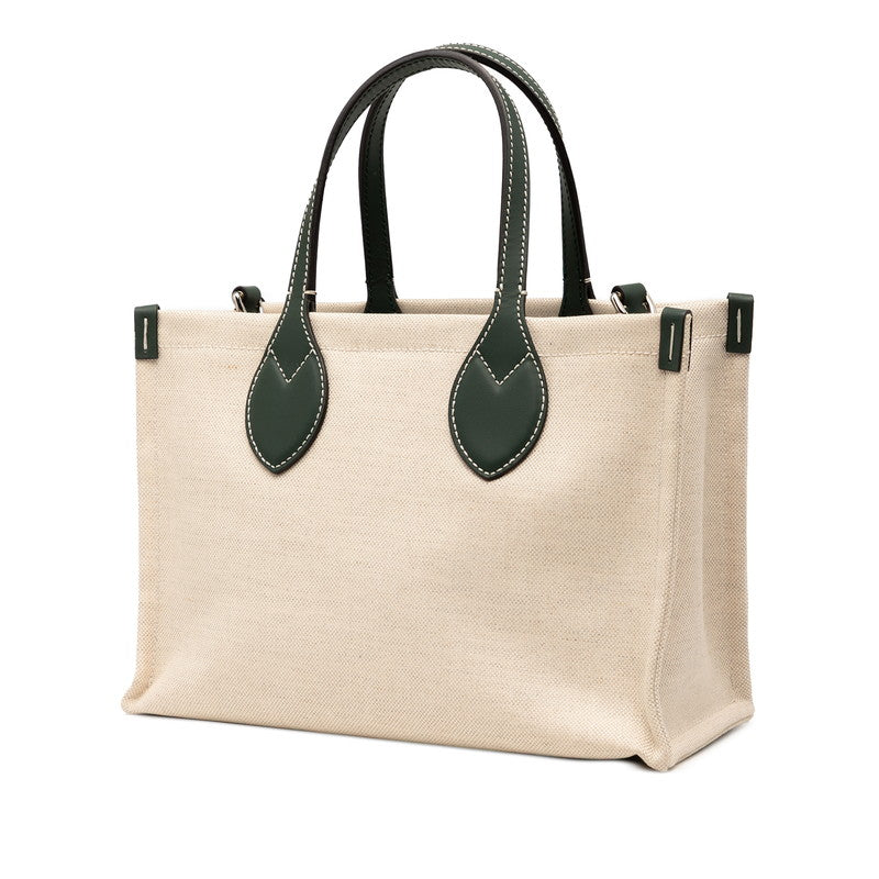 Gucci Print 2Way Bag Leather Canvas Travel Bag