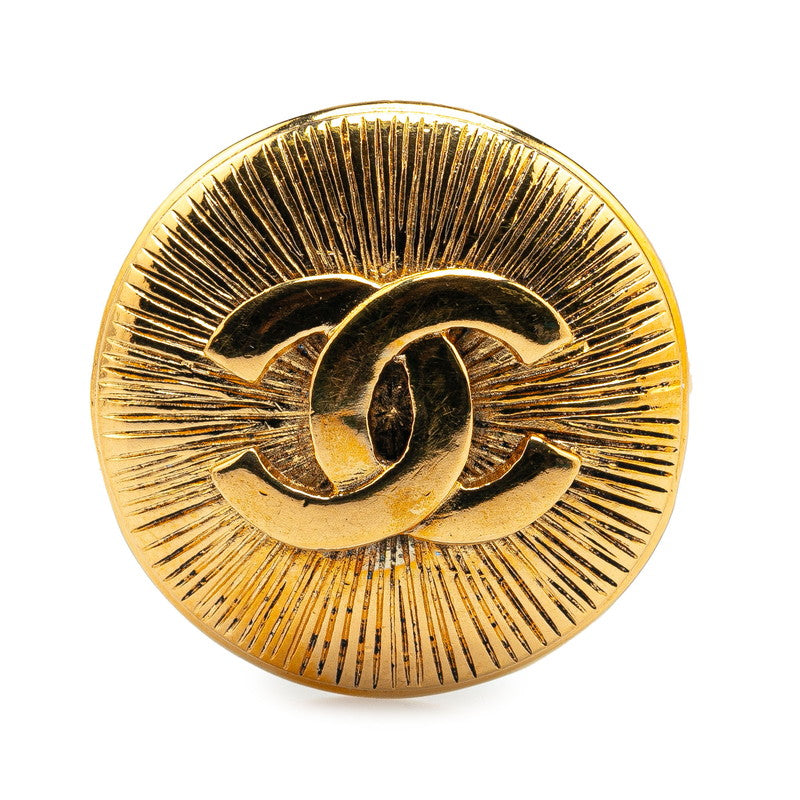 Gold Plated Coco Mark Brooch Classic