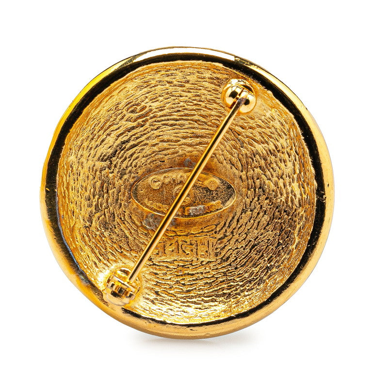 Gold Plated Coco Mark Brooch Classic