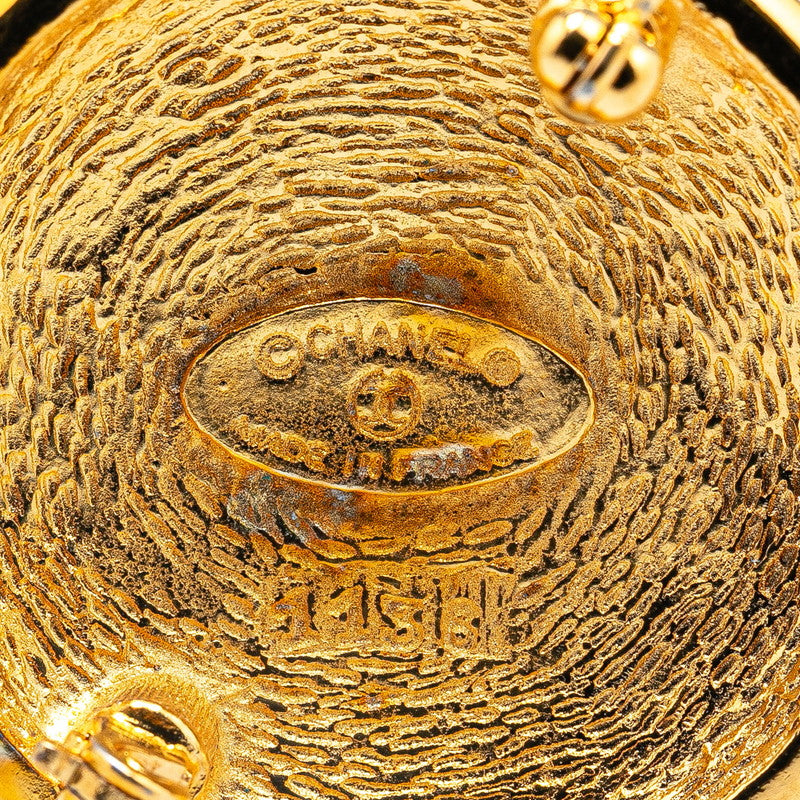 Gold Plated Coco Mark Brooch Classic